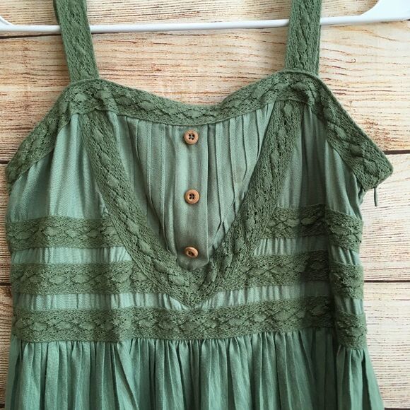 MATILDA‎ JANE JOANNA GAINES GREEN GRASS ROOTS SMOCKED DRESS - Picture 6 of 8